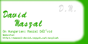 david maszal business card